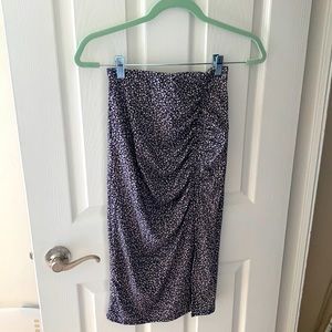 H&M midi floral print skirt with side slit size XS